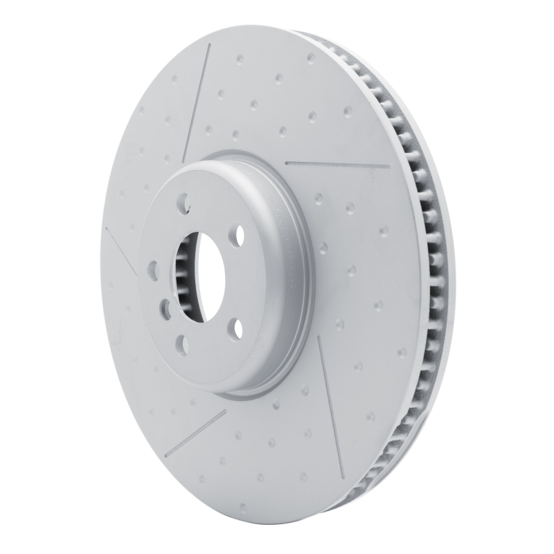 BMW M440i Brake Rotor (1) - Left Front - R1 Concepts - Dimpled & Slotted - `20-`25